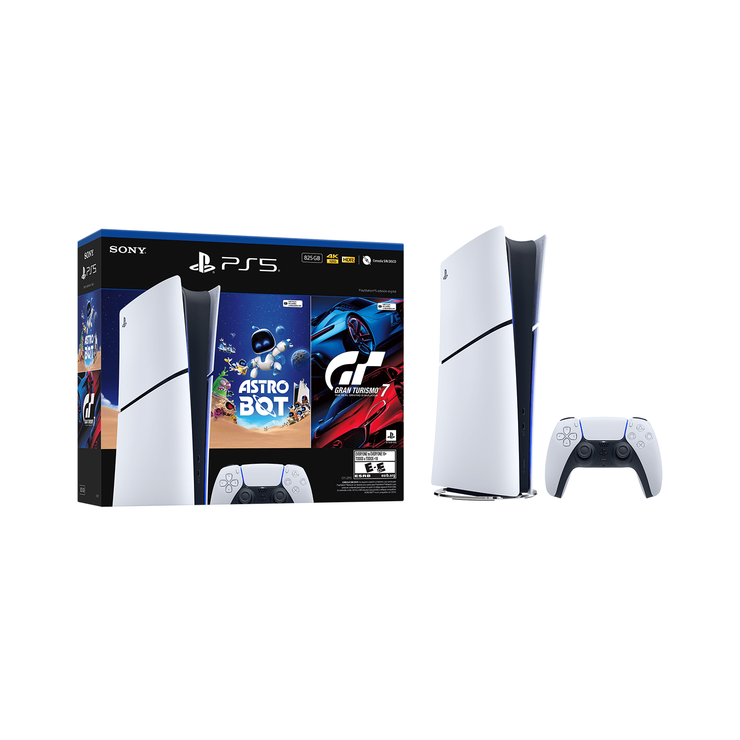 SONY Paquete PlayStation 5 edición digital de 825 GB: ASTRO BOT y Gran Turismo 7